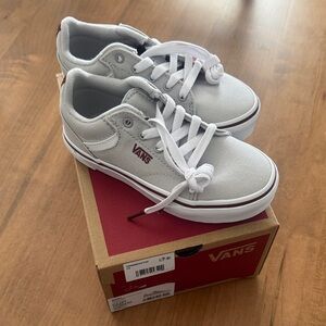 Vans Kids Grey and White Sneakers
